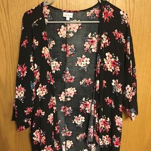 LuLaRoe Medium Floral Black Lindsay